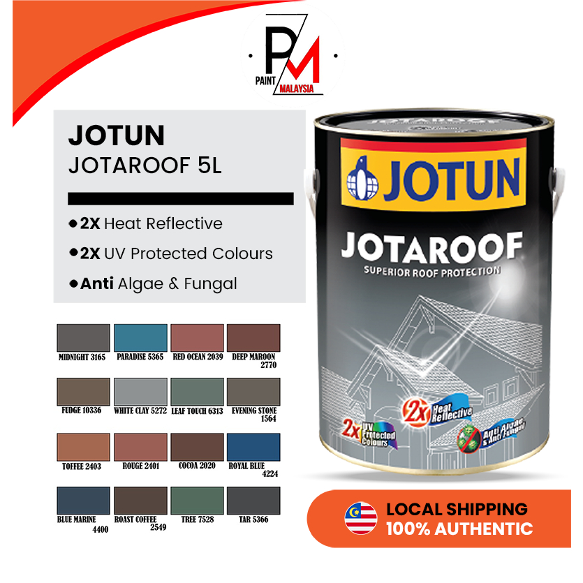 Jotun Jotaroof 5L Paint For Superior Roof Protection (2X UV Protected Colours) Roof Tiles Paint
