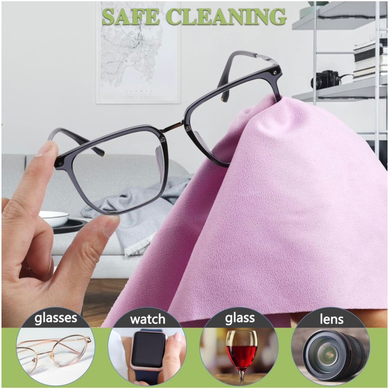 🌼Ready Stock🌼 Premier Suede Microfiber Cloth Sunglass Glasses Spectacle ...