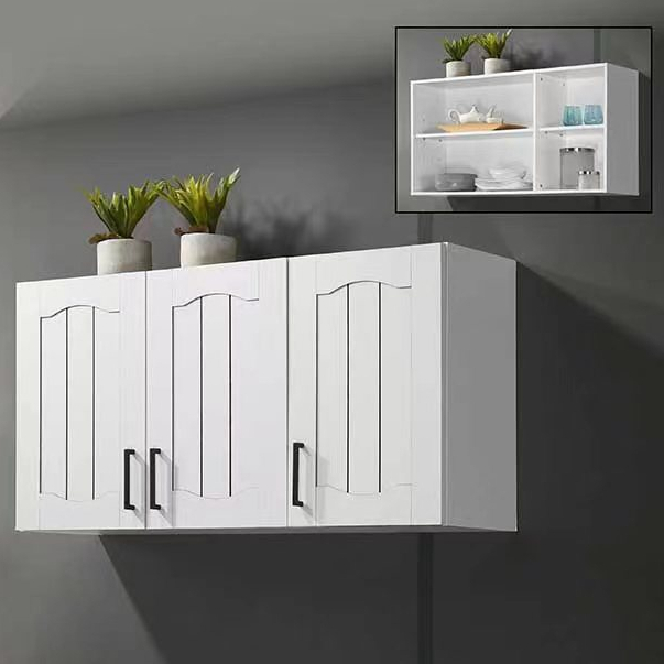 Kampungku 4 FT 3Door White Wall Mounted Kitchen Cabinet