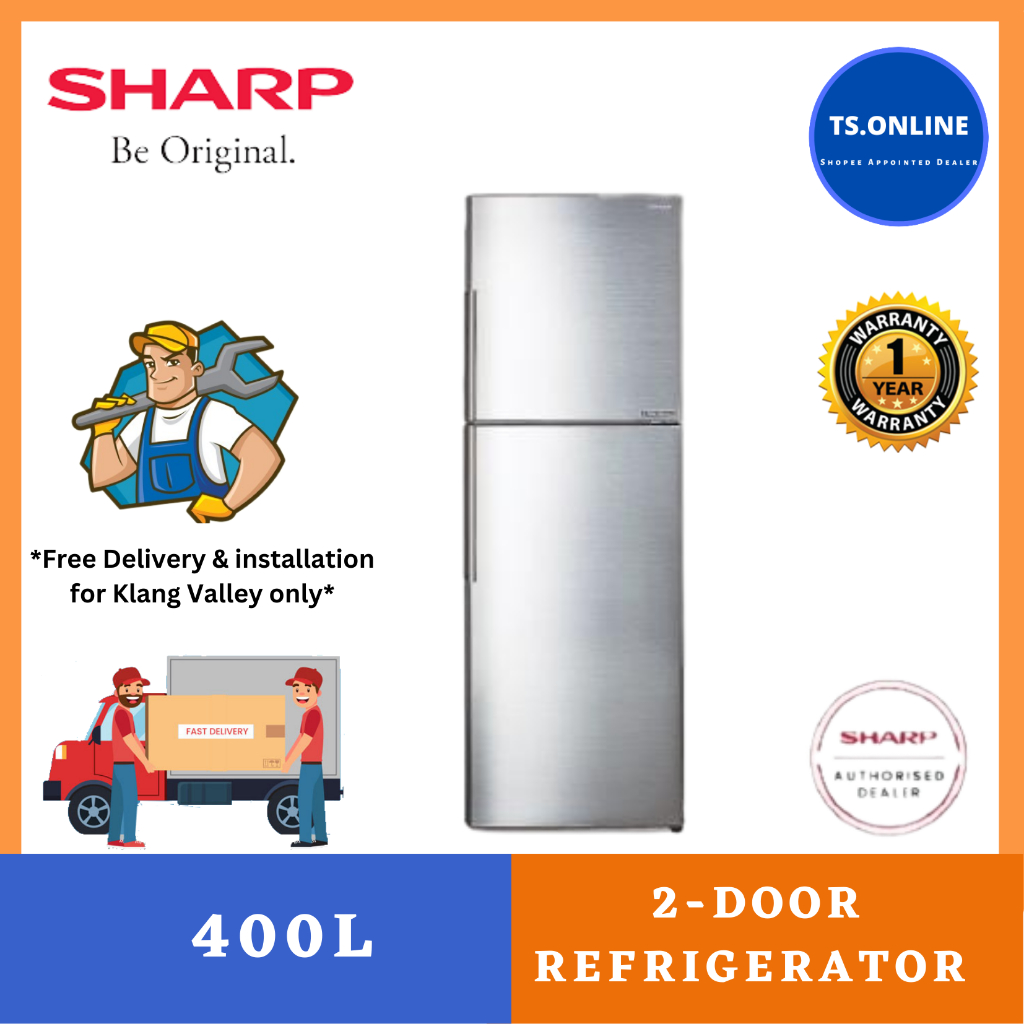 (FREE SHIPPING) Sharp 400L 2 Door JTech Inverter Technology