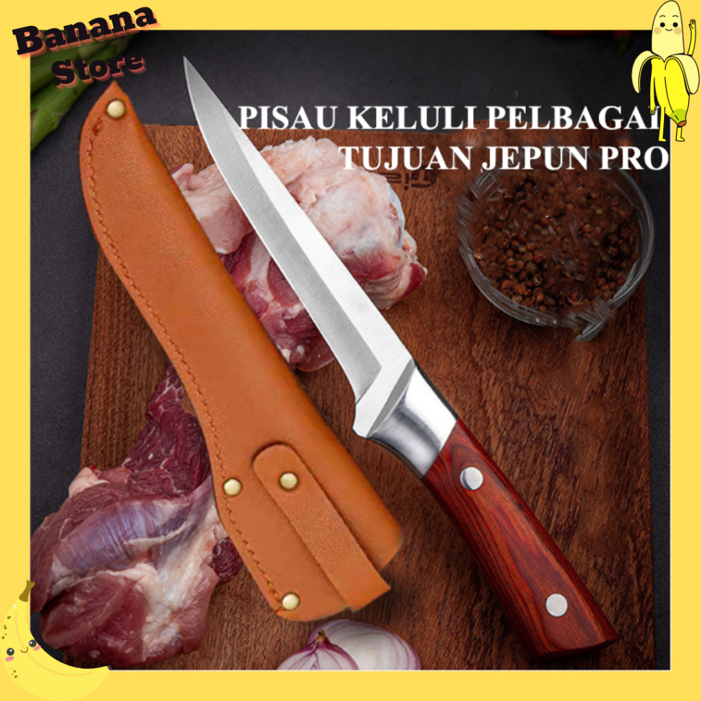 JAPAN MULTIPURPOSE STEEL KNIFE PRO MONGOLIAN Chef Deboning Knife