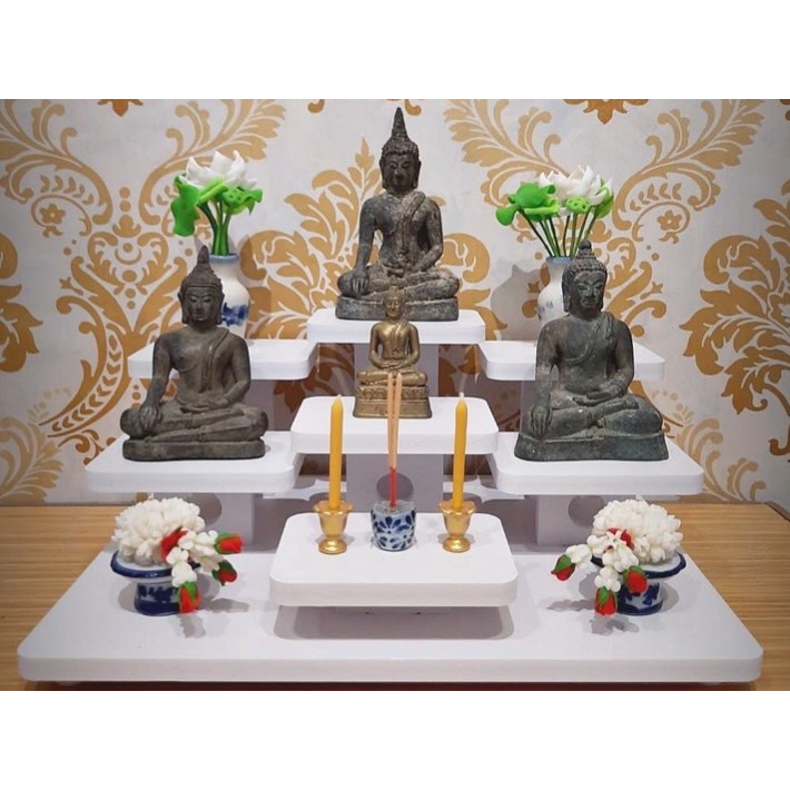 🔥泰国白色7层架子 7层小神台 小祭坛7层桌 佛牌台 佛像 神台 Prayer Altar mini Table tm03 | Shopee ...