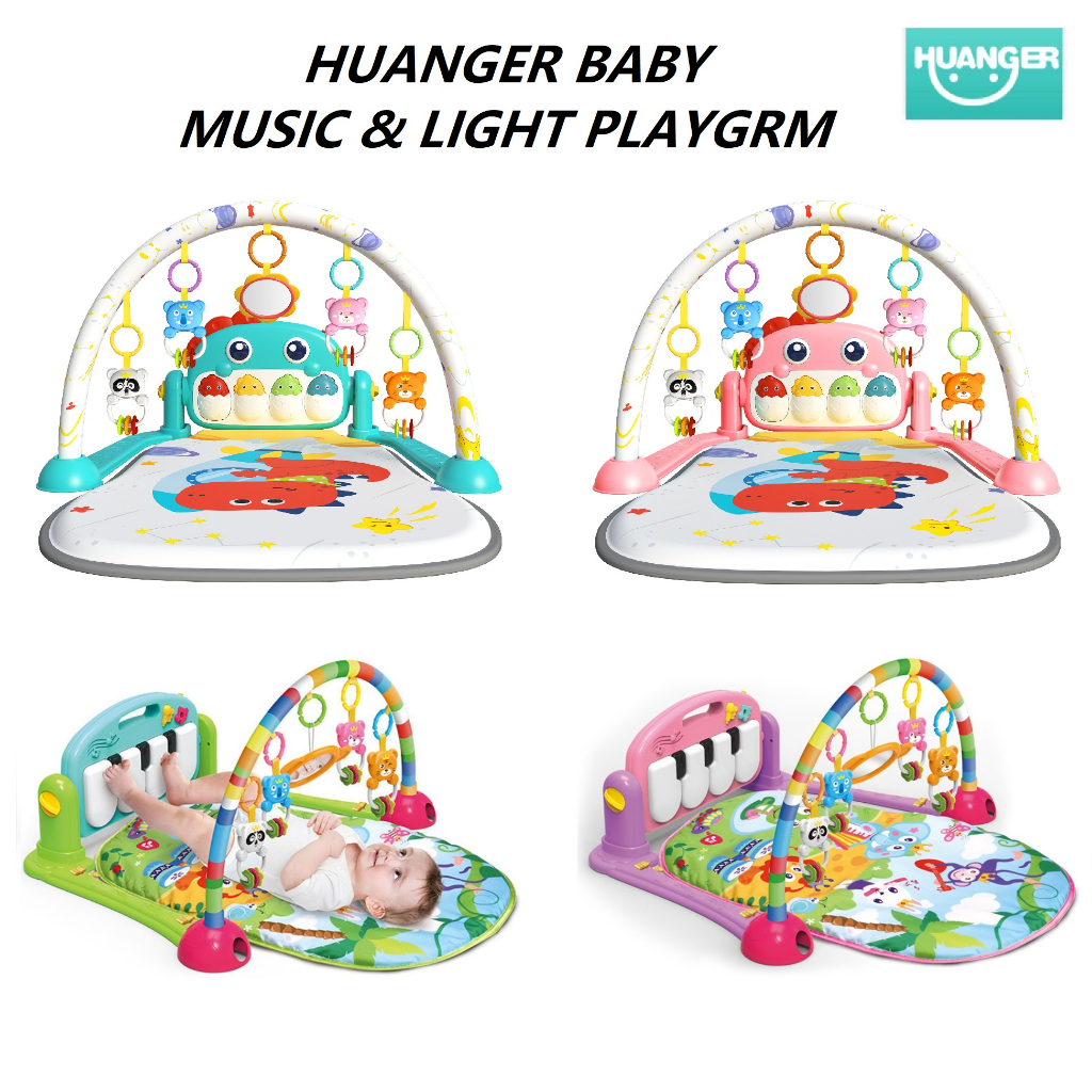 HuangEr Baby Activity Gyms Playmats Piano Fitness Rack With Music 