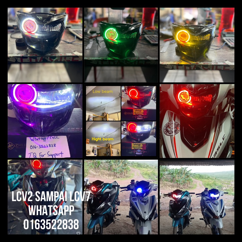 headlamp zhipat custom lcv2 sampai lcv7 | Shopee Malaysia