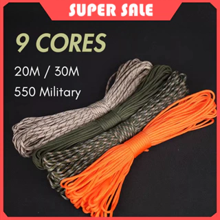 5M/15M/30M 7-Core 550 Paracord 4mm Parachute Cord Outdoor Camping survival  Rope kit Umbrella Tent Lanyard Strap Clothesline