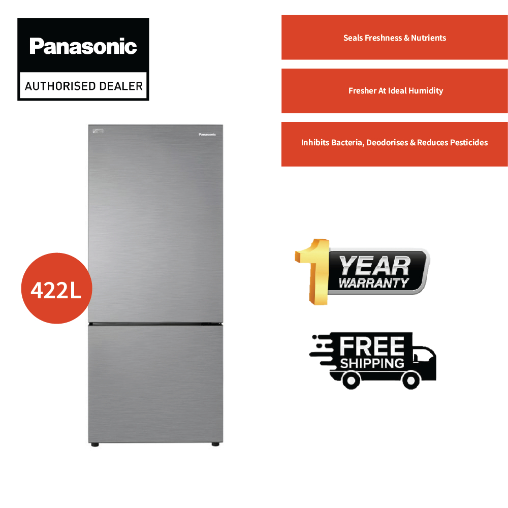 Panasonic 2Door Bottom Freezer Refrigerator Steel Door Series NR