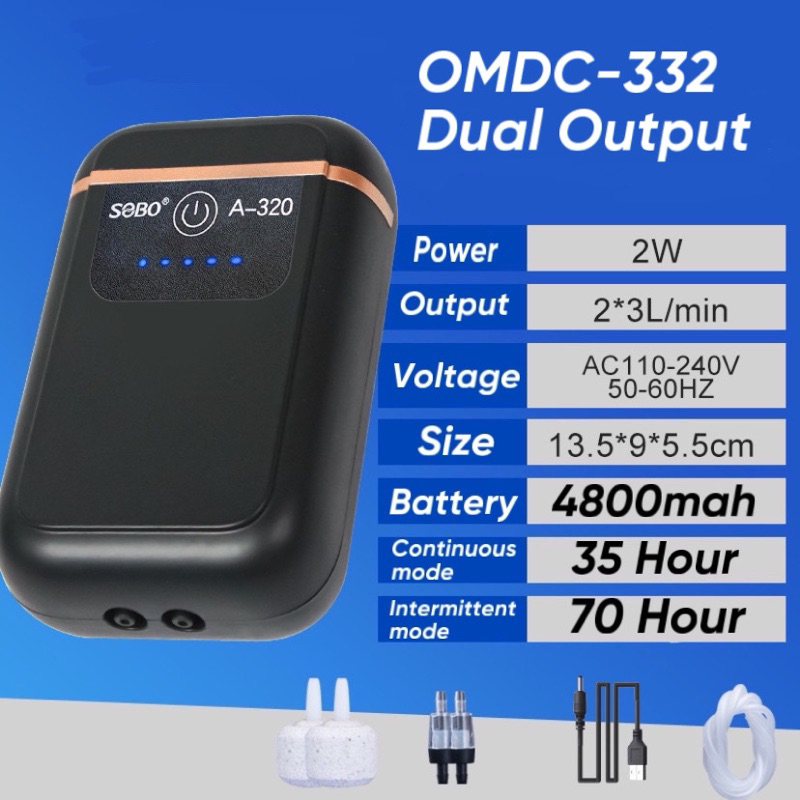KFEI89 Sobo X Osean Master AC DC Silent Air Pump Battery Rechargeable ...