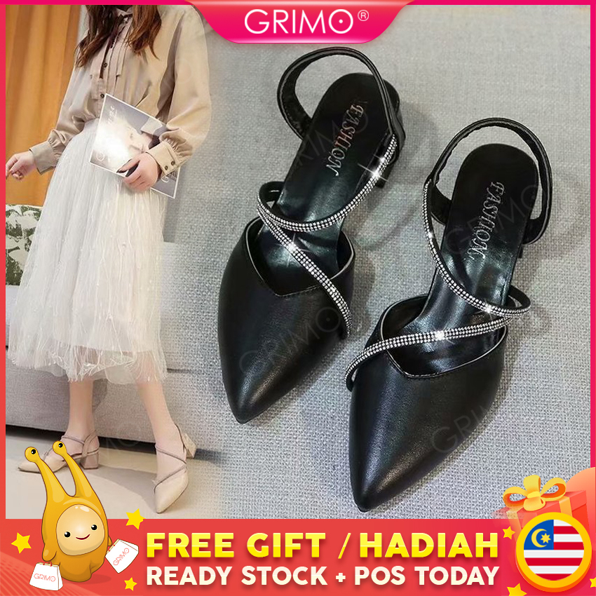 Ready Stock 💝 Grimo Premium Jablink Highheel Women’s Kasut Tinggi 