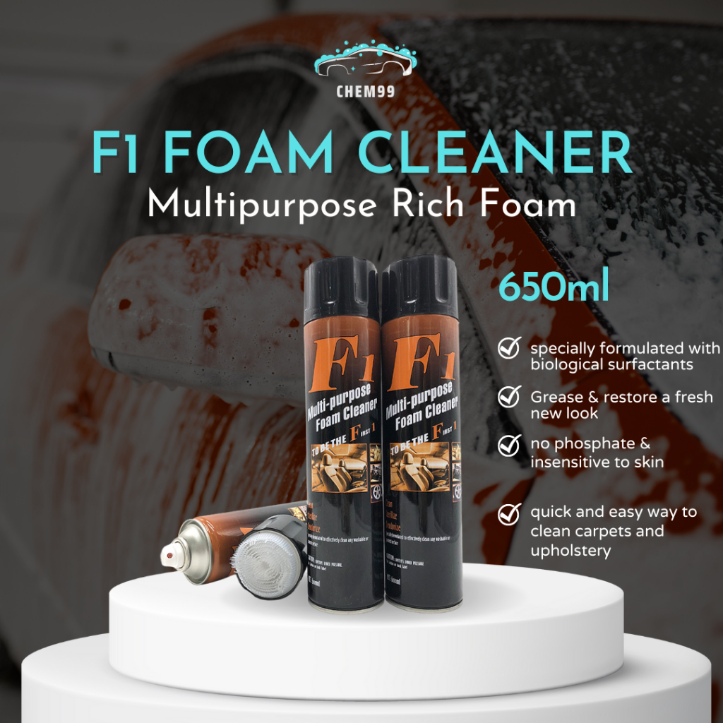 F1 Multipurpose Foam Cleaner / Cushion Cleaner / Interior Cleaner [F1