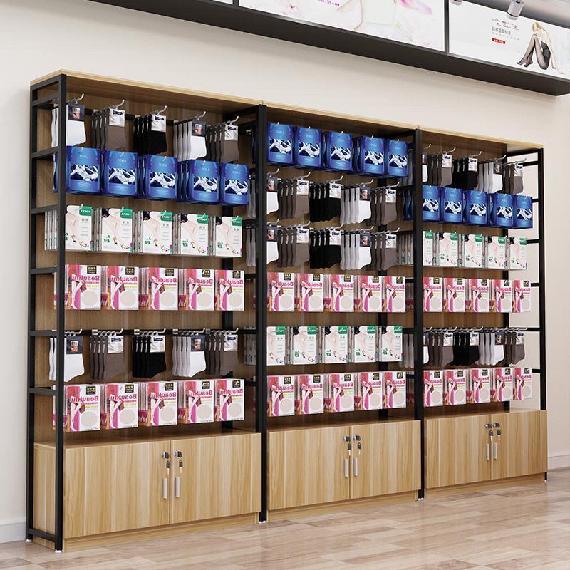 200cm Multipurpose Metal Rack Hook Shelf Rak Display Home Office Kayu ...