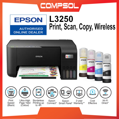 Epson Eco Tank L3250 Replacement L3150 Wifi All In One Printer Print Scan Copywifi Shopee 5118