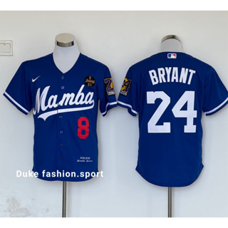 Baseball MLB Jersey Baju LA Dodgers White Kobe Bryant #8 T-Shirt Tops