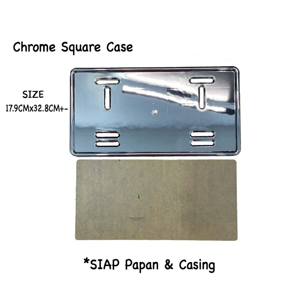 (SET) Papan Holder Kereta Number Plate Chrome Casing Shopee Malaysia