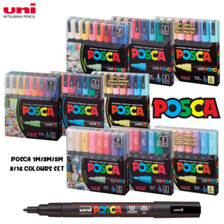 7Color UNI POSCA Markers Pen Set PC-1M PC-3M PC-5M Graffiti