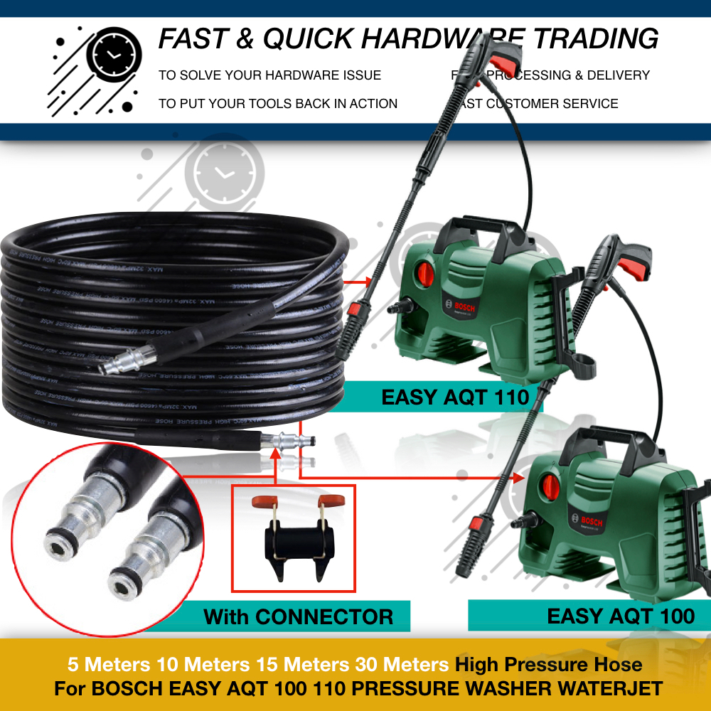 10M 15M EXTEND SAMBUNG HIGH PRESSURE HOSE BOSCH EASY AQUATAK 100 110