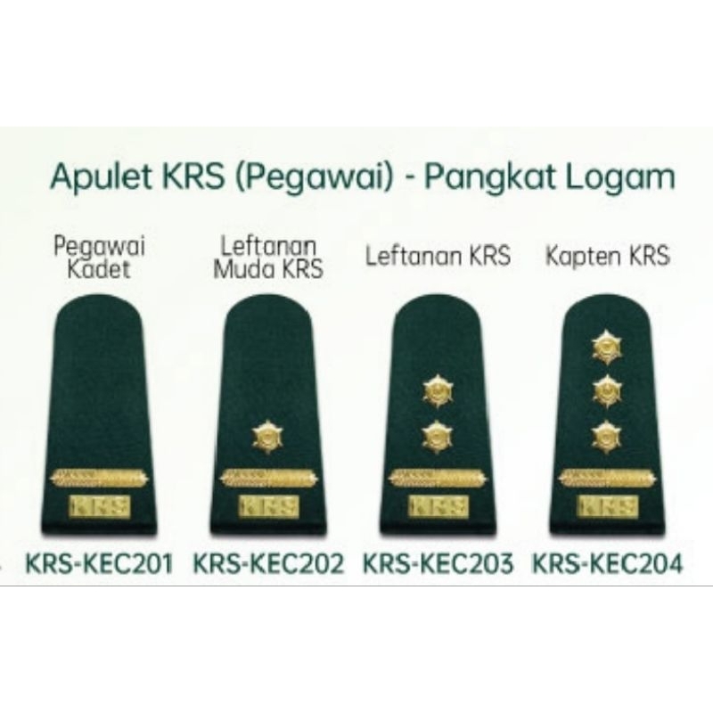 Apulet KRS Pangkat (Pegawai) - Pangkat Logam | Shopee Malaysia