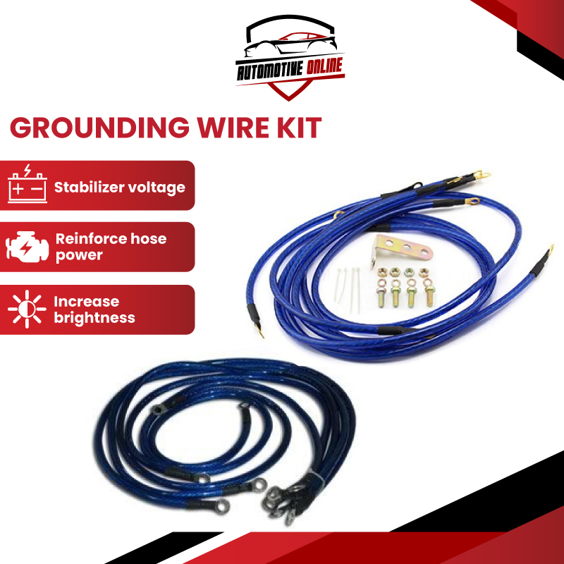 HKS Grounding Wire Kit 572B Earth Wire Earth Cable Thick 8GA 5 Point