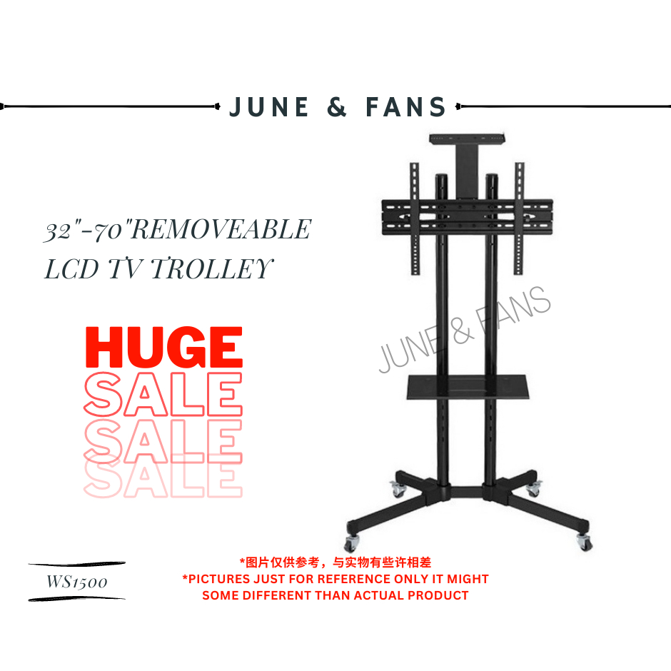 32"70" TV STAND BRACKET MOBLIE CART TV STAND WITH WHEEL UNIVERSAL TV