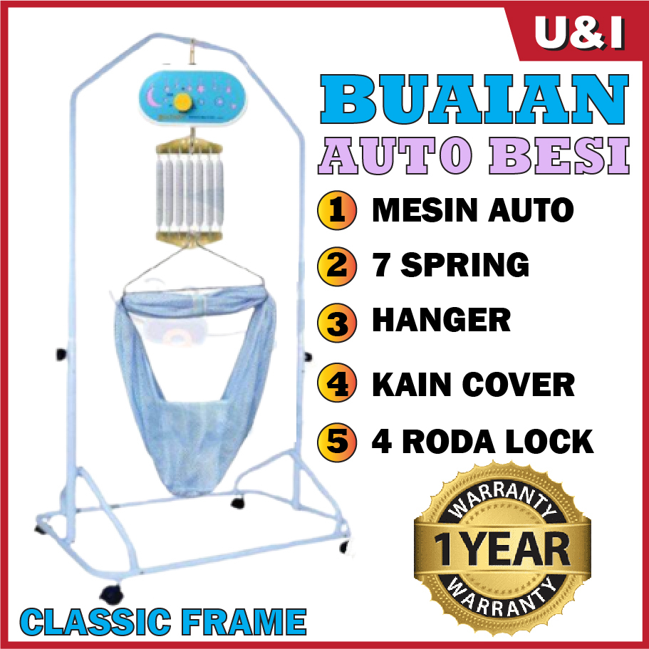 Mas Baby Spring Cot Full Set Cradle Stand Frame Baby Sarong Buai Buaian ...