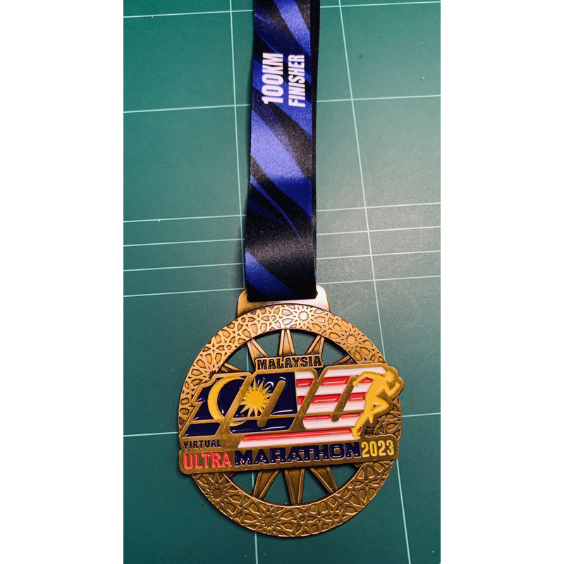 Malaysia 100 Virtual Ultra Marathon 2023 - 100km finisher medal ...