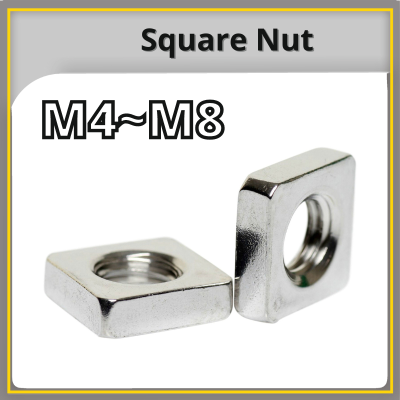 Square Thin Nut DIN562 | Zinc Plating | M4 M5 M6 M8 | Square Nut DIN557 ...