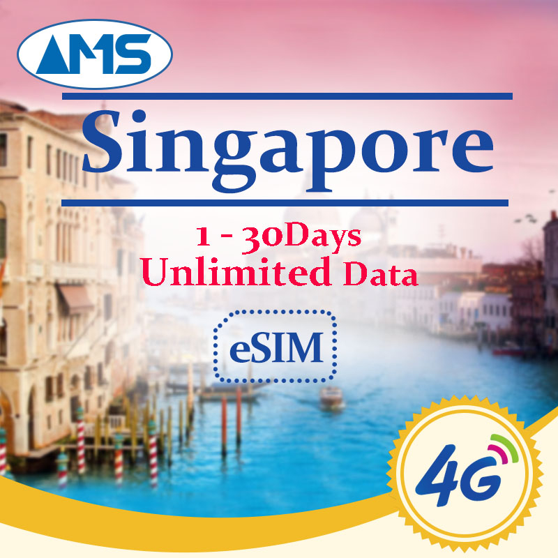 Singapore esim 130 Days Unlimited Data Singapore SIM Card for travel