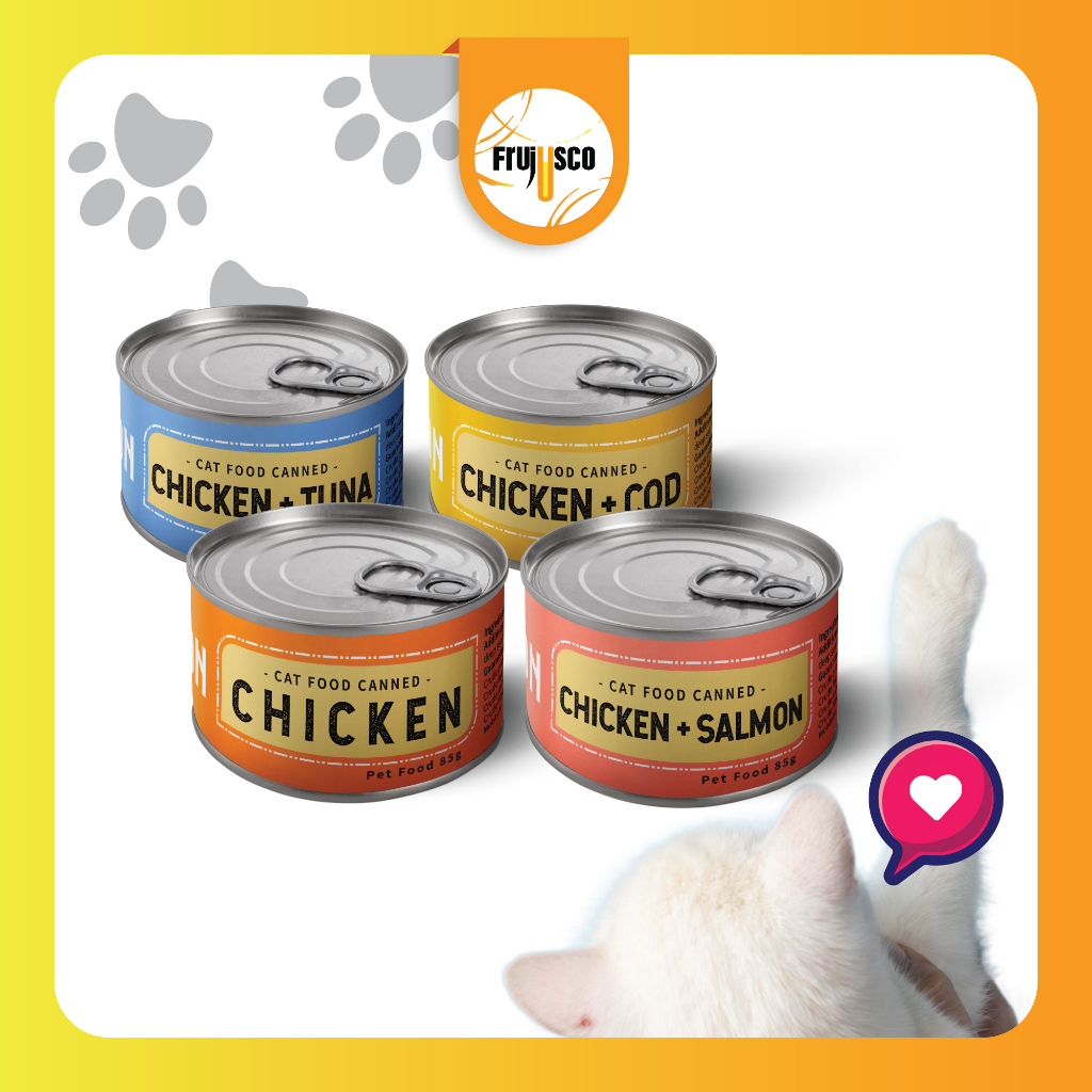[1 Canned] Cat Food Chicken / Chicken + Tuna / Salmon / Cod Makanan Kucing Shopee Malaysia