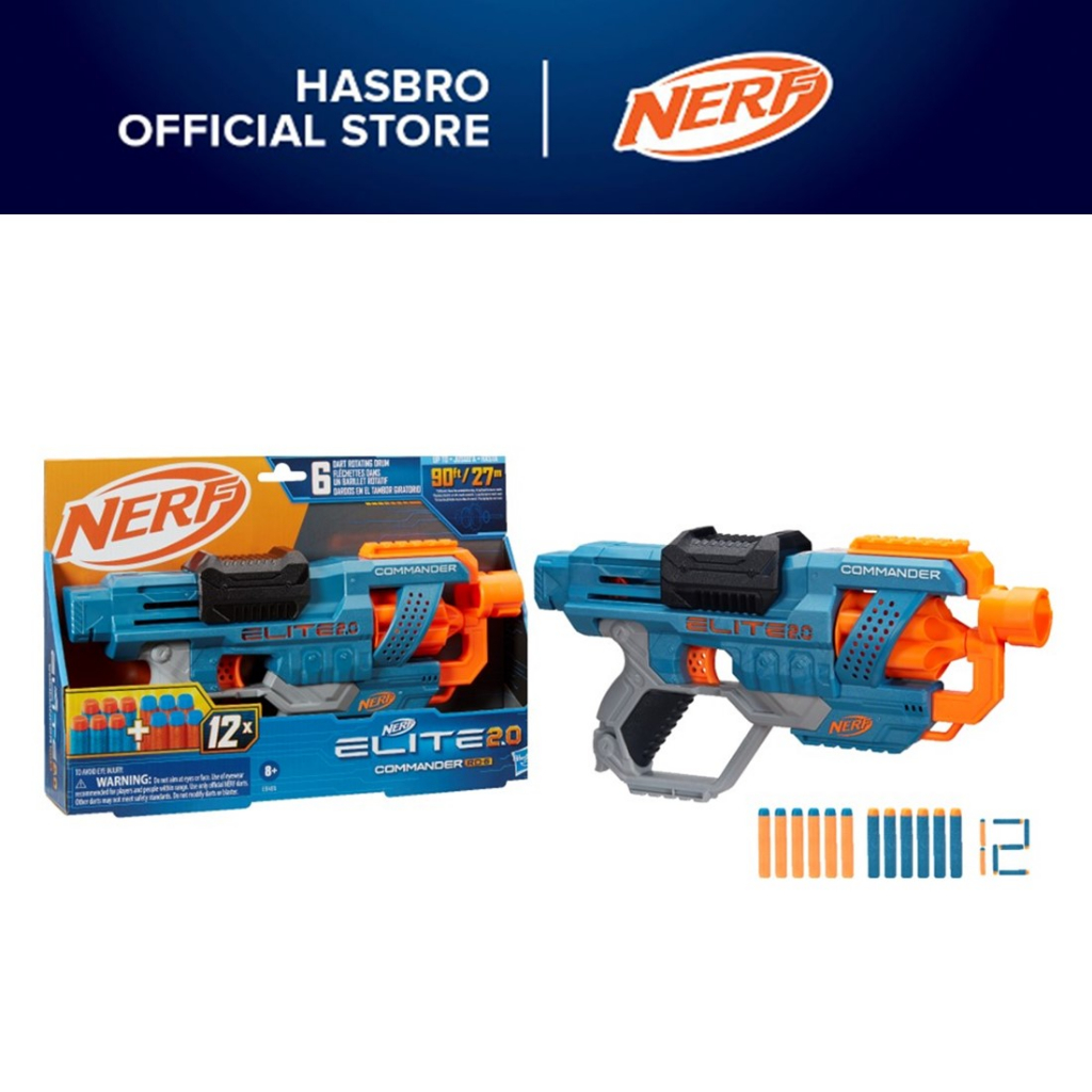 Nerf Elite 2.0 Commander RD6 Blaster 12 Official Darts Shopee Malaysia
