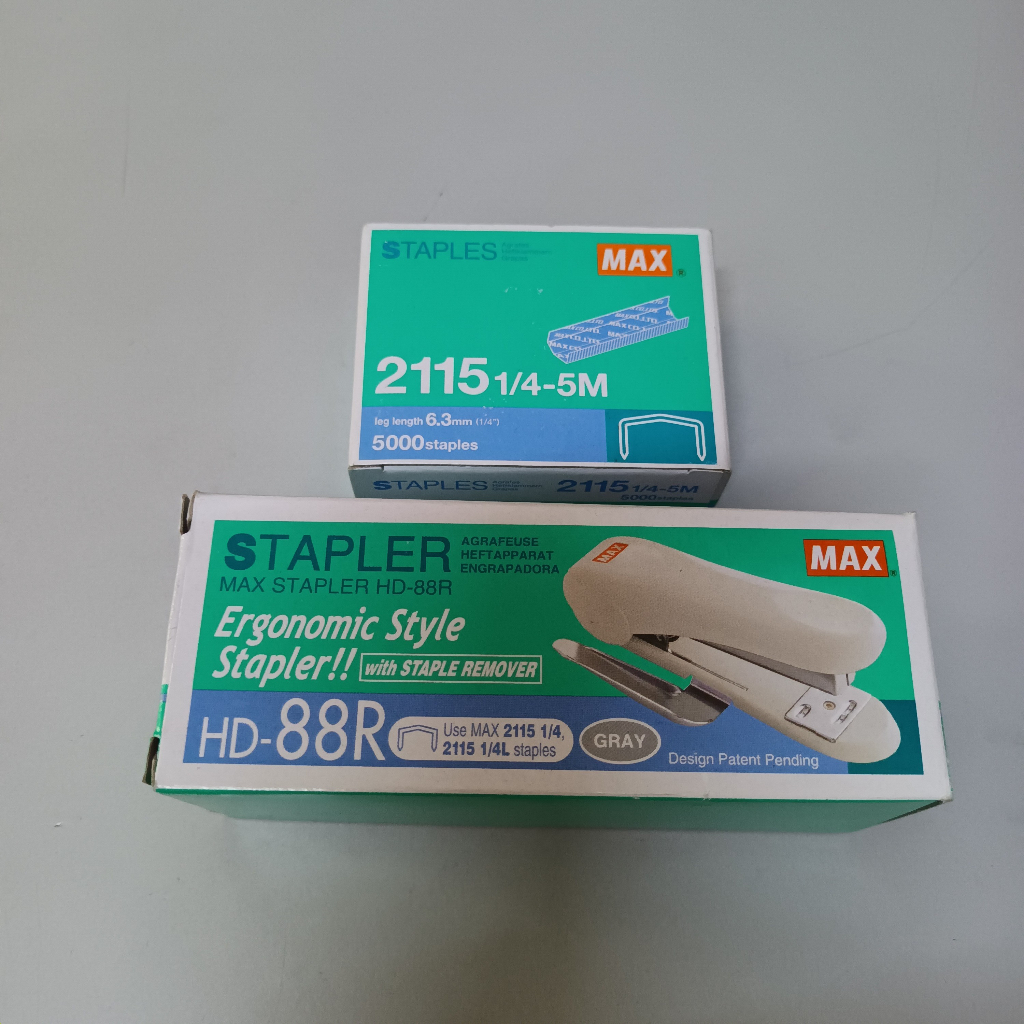 MAX STAPLER HD88R with stapler remover / Stapler Bullet 2115 1/45M (Dawai Kokot) Shopee Malaysia