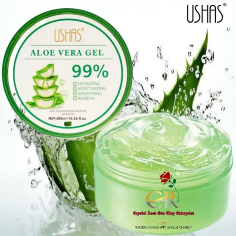 Ushas Aloe Vera Soothing Moisture Repair Gel 99 Alovera Leaf Extract