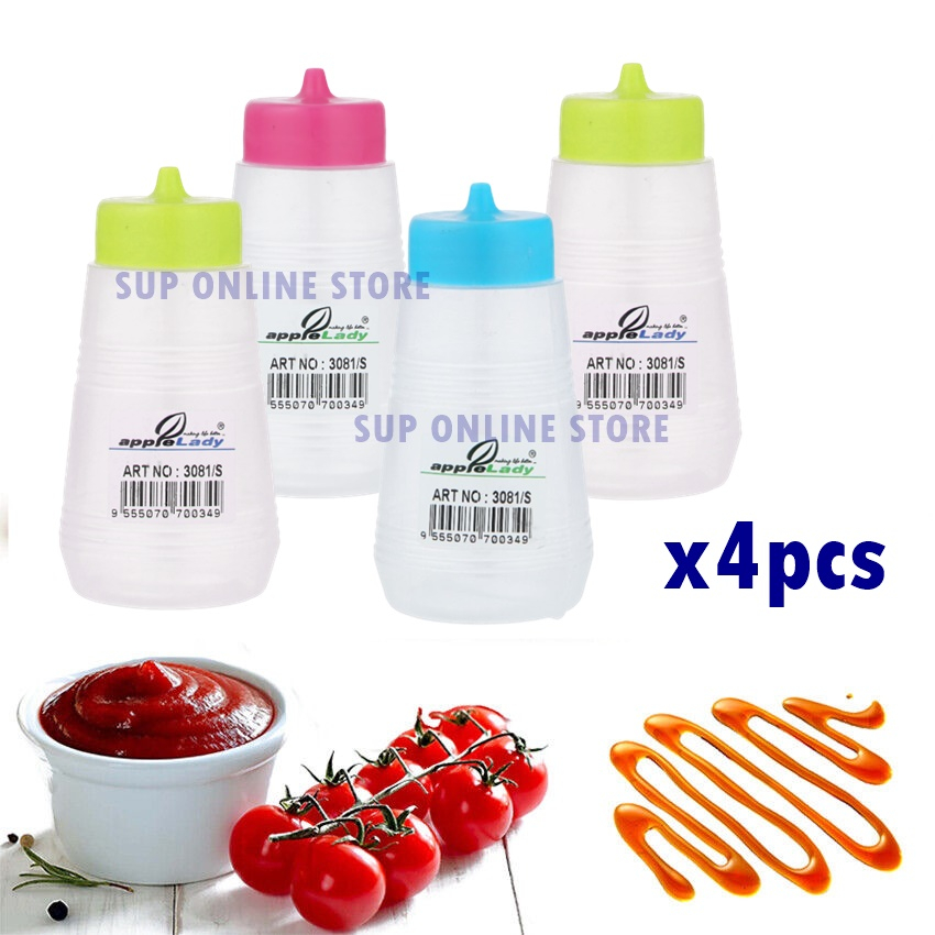4pcs Small Sauce Container / Condiment Botol Sos / Sauce Bottle / Botol