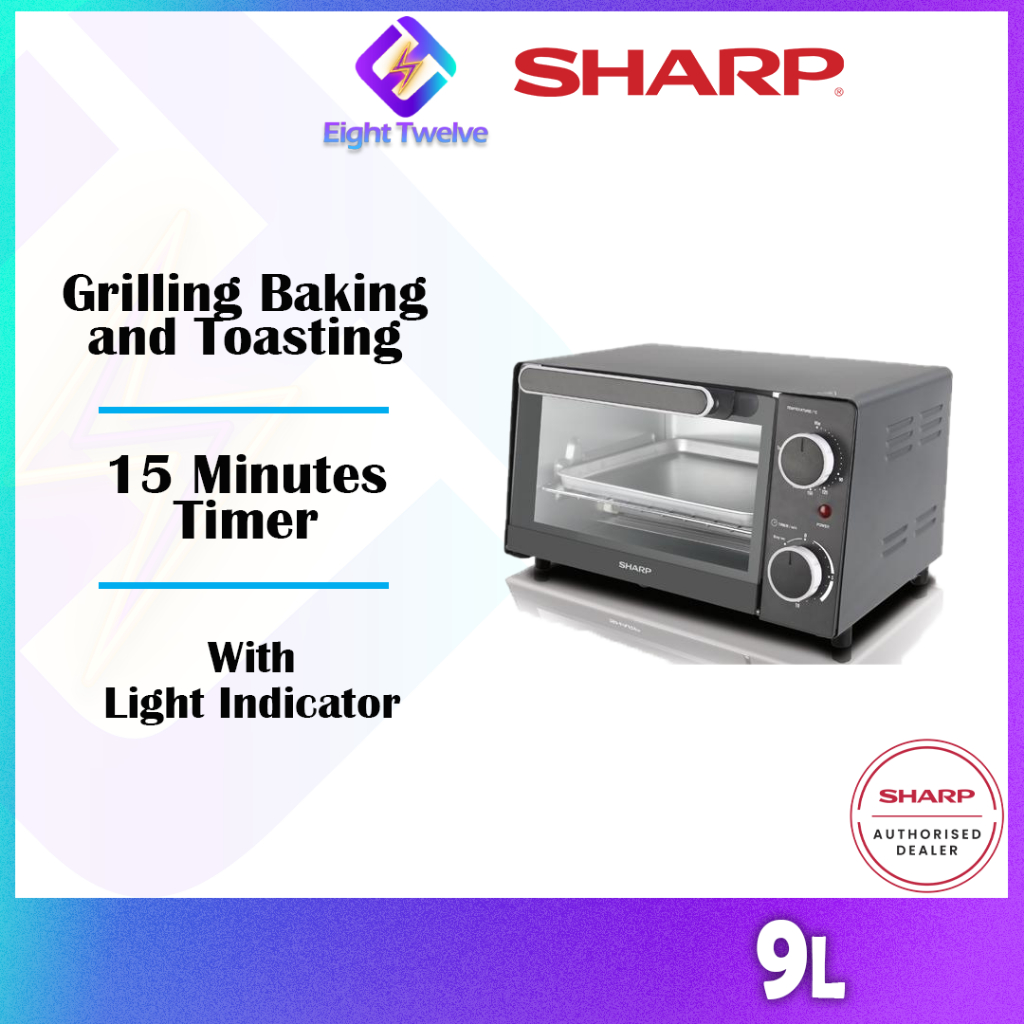 SHARP 9L Oven Toaster | Grilling Baking and Toasting | Light Indicator ...