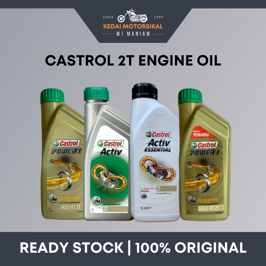 CASTROL 2T ENGINE OIL - ACTIV / ESSENTIAL / POWER 1 💯 | Shopee Malaysia