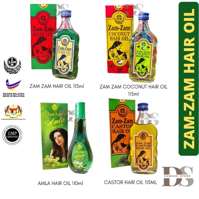 Zam Zam Hair Oil & Coconut Hair Oil (Expiry 2026) Minyak Rambut