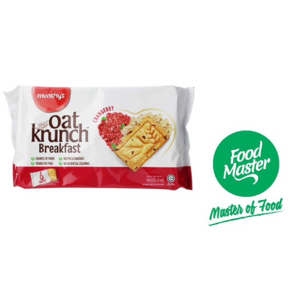 Munchy's Oat Krunch Breakfast Biscuits~Cranberry @ 192g ( Free Premium ...