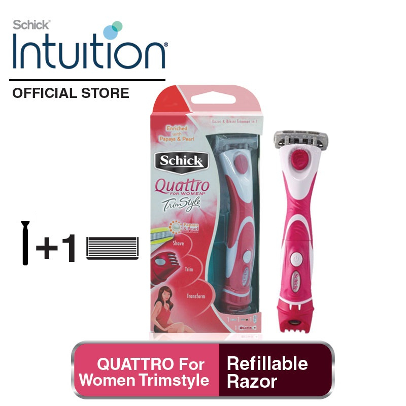 Schick Quattro Women Trim Style Shaving Kit Shopee Malaysia