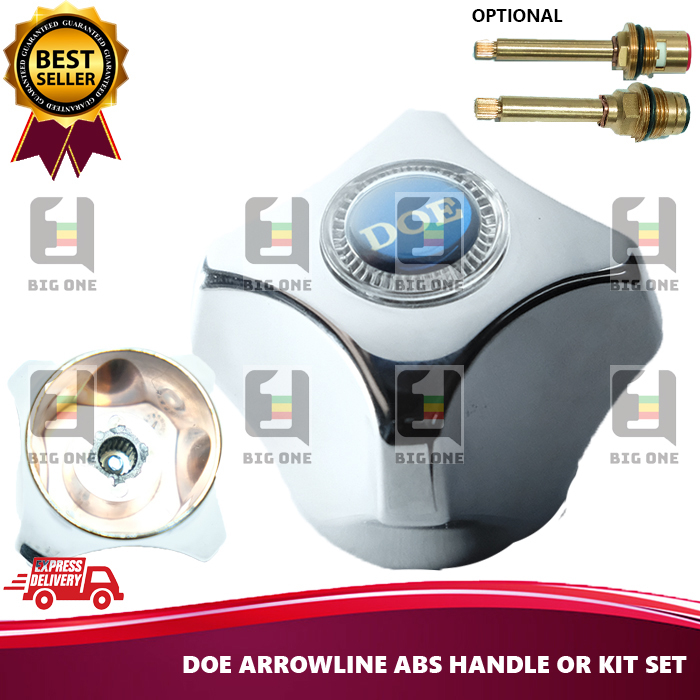 DOE ARROWLINE CHROMED ABS HANDLE REPAIR KIT FOR LEAKING SPINDLE DOE