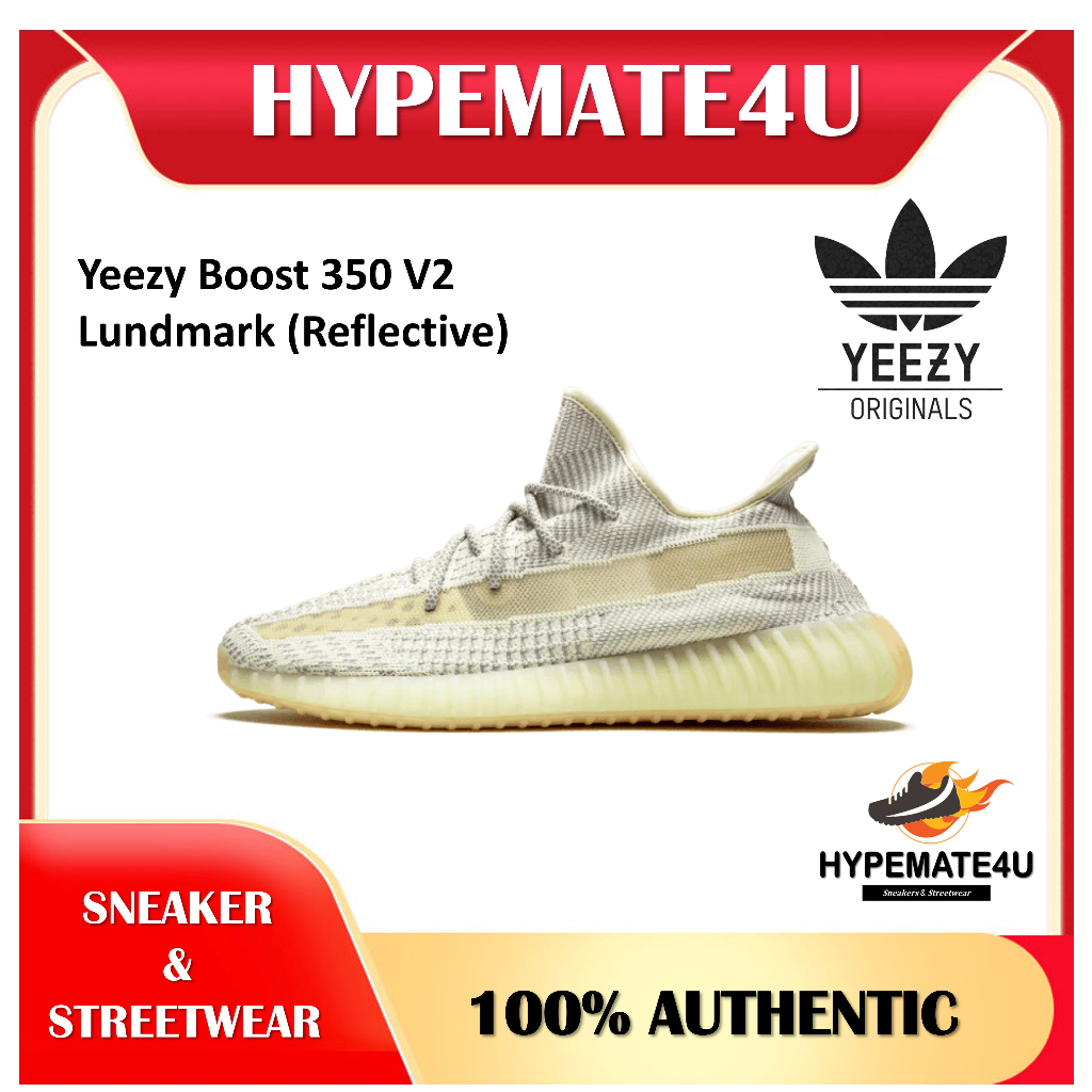 Yeezy Boost 350 V2 Lundmark Reflective Shopee Malaysia