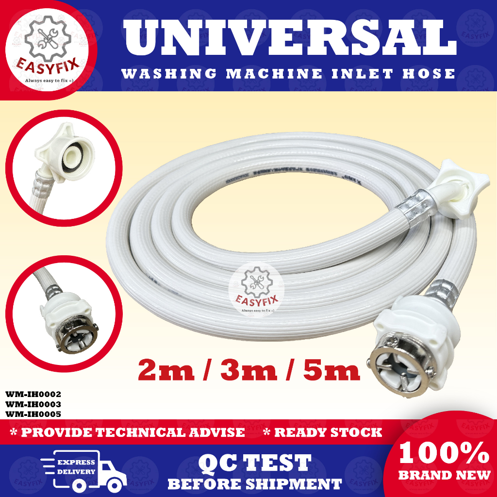 1.5M 2M 3M 4M 5M UNIVERSAL WASHING MACHINE INLET HOSE MESIN BASUH ...