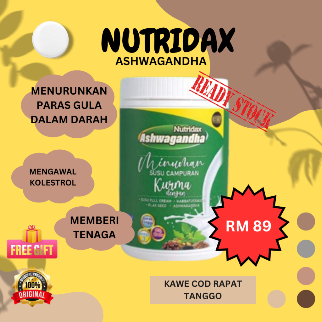 Nutridax Ashwagandha Susu Kurma Ready Stock Shopee Malaysia 9233