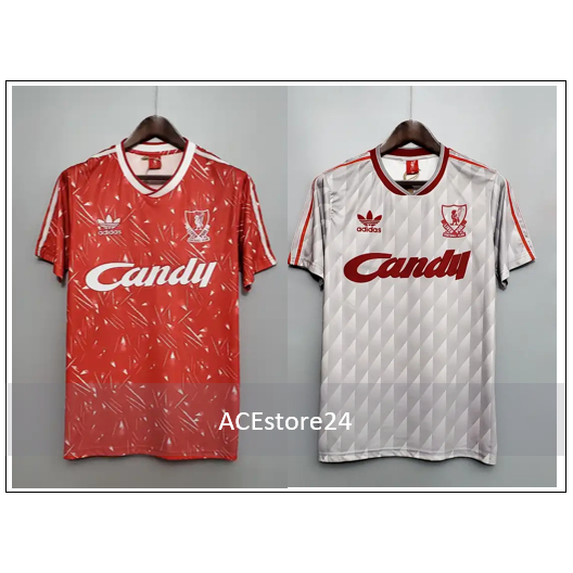 Retro Liverpool Candy Fan Issue 89/91 Home Away Ready Stock *Local