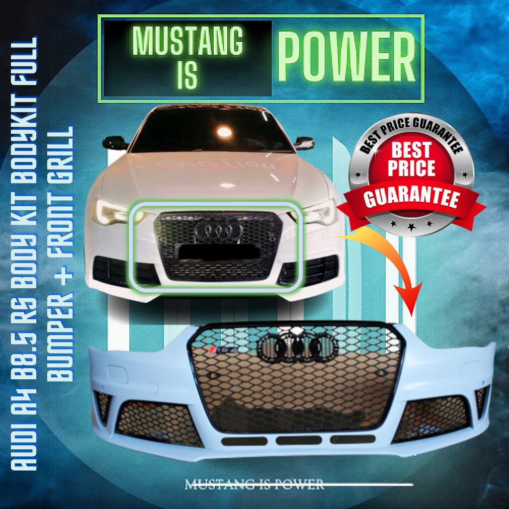AUDI A4 B8.5 RS BODY KIT BODYKIT FULL BUMPER + FRONT GRILL Shopee