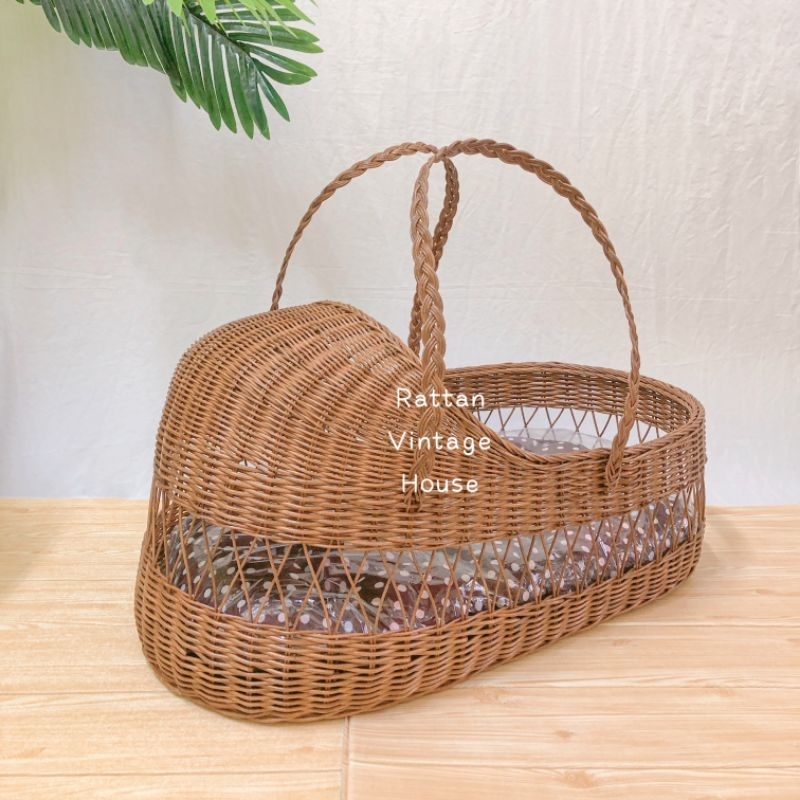 Baby best sale rattan basket