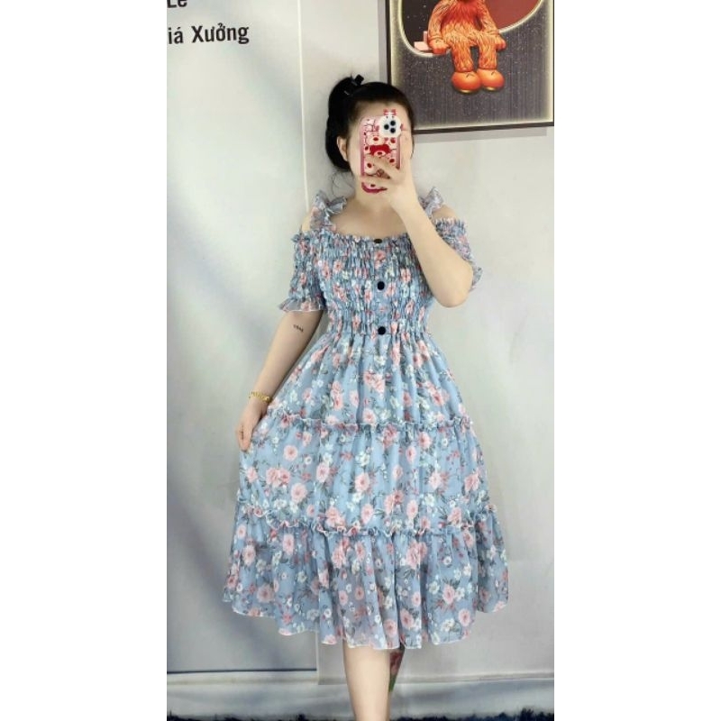 DRESS FLORAL PASTEL DRESS MURAH VIETNAM DRESS KOREAN STYLE DRESS BUNGA MURAH VIRAL Shopee Malaysia