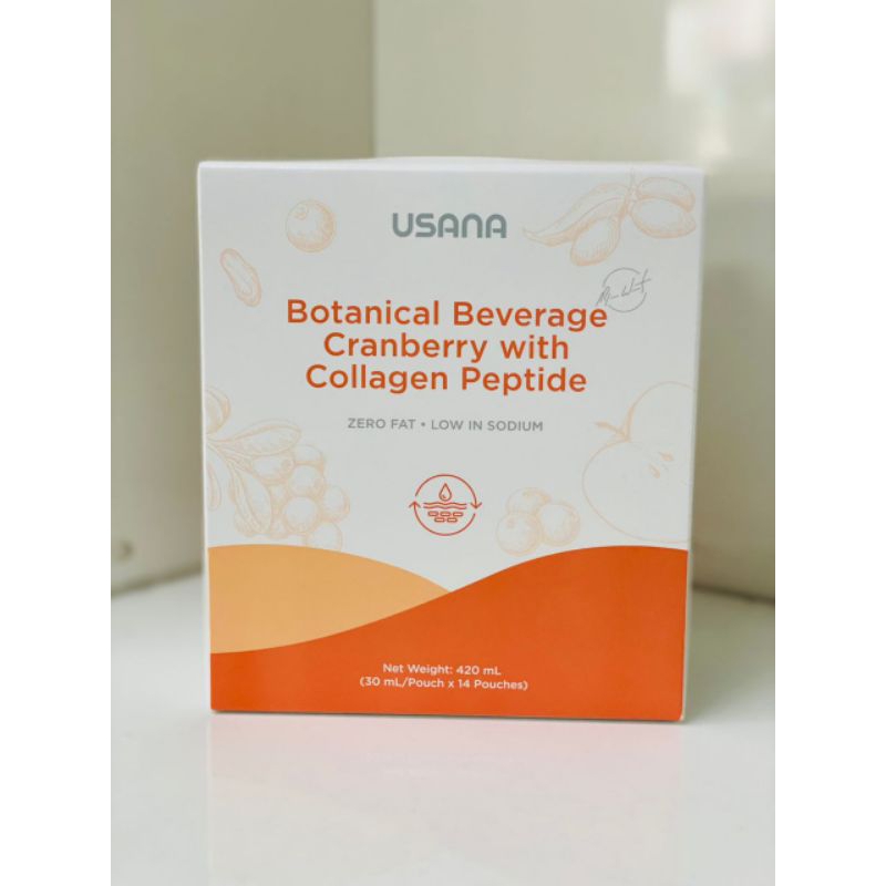 NEW EXPIRY 5/2024 USANA BOTANICAL BEVERAGE CRANBERRY WITH COLLAGEN