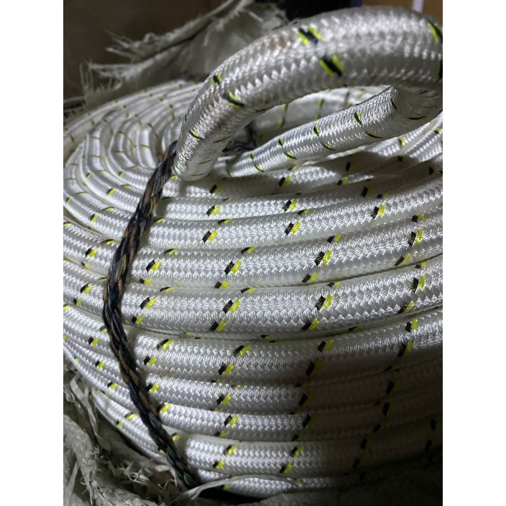 Pulling Rope (16mm x250 mtr )- Double Braided Polyester Rope with Eye ...