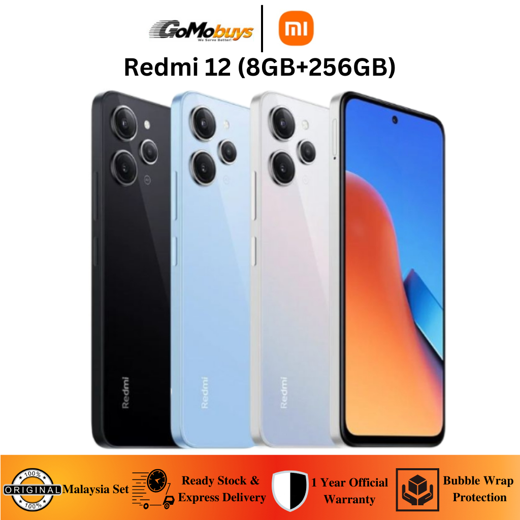 [100 Original] Xiaomi Redmi 12 (8GB+256GB) 1 Year Warranty Xiaomi