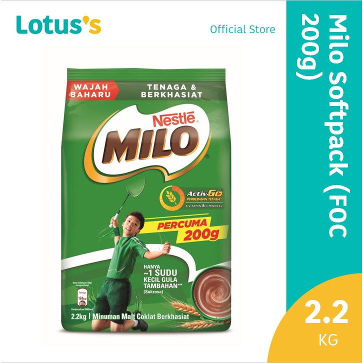 Milo Softpack (2kg) [Free Of Charge 200g] | Shopee Malaysia