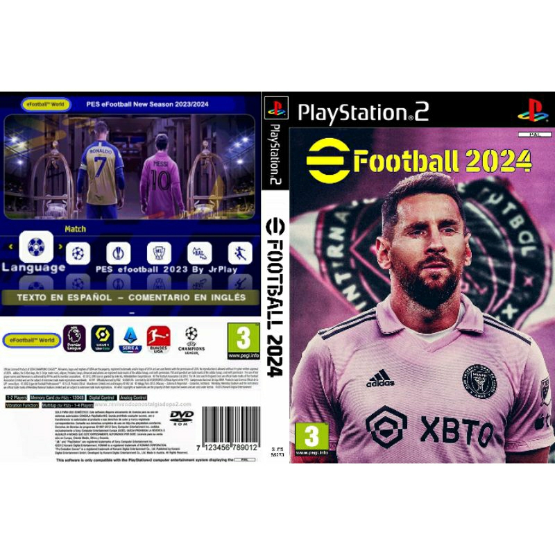 PS2 CD DVD GAME ( PES 2024 ) Pro Evolution Soccer 2024 English Version