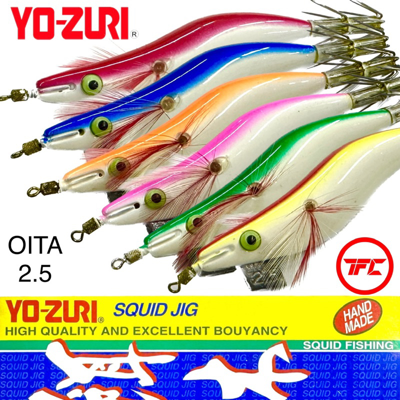 YOZURI Oita Egi Painted 2.5 R13 Handmade Squid Jig Luminous Candat ...
